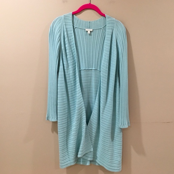 Talbots Sweaters - Talbots Cardigan Sweater Knit Top Open Green Texture Shell Women’s Size L